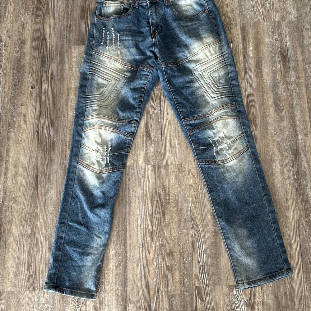 Society Men's Distressed Blue Jeans